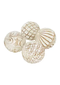 Cheapest 😀 Coastal Ceramic Orbs & Vase Filler - Set of 4 by Monroe Lane ⭐ -Monroe Lane Sales Belk 12701