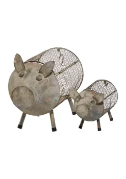 Deals 👍 Farmhouse Metal Planter - Set of 2 by Monroe Lane 😀 -Monroe Lane Sales Belk 12707