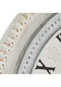 Wholesale 😀 Farmhouse Wood Wall Clock by Monroe Lane ⌛ -Monroe Lane Sales Belk 12742