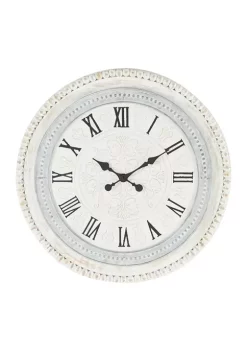 Wholesale 😀 Farmhouse Wood Wall Clock by Monroe Lane ⌛ -Monroe Lane Sales Belk 12745