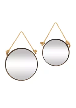 Discount π Industrial Metal Wall Mirror - Set of 2 by Monroe Lane β