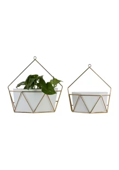 Best Pirce 👍 Contemporary Metal Planter - Set of 2 by Monroe Lane 🛒