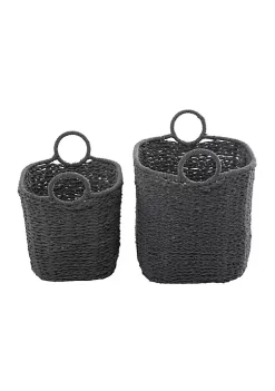 Cheap ✨ Bohemian Cotton Storage Basket - Set of 2 by Monroe Lane 🛒 -Monroe Lane Sales Belk 128