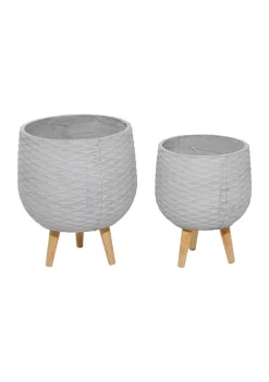 Promo 🎉 Contemporary Ceramic Planter - Set of 2 by Monroe Lane 🥰 -Monroe Lane Sales Belk 12807