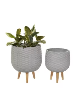 Promo 🎉 Contemporary Ceramic Planter - Set of 2 by Monroe Lane 🥰 -Monroe Lane Sales Belk 12808