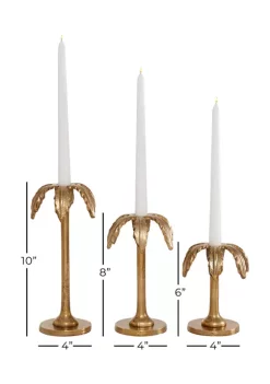 Cheap ✨ Glam Aluminum Candle Holder - Set of 3 by Monroe Lane 🛒 -Monroe Lane Sales Belk 12822