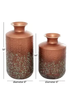 New 🤩 Farmhouse Metal Vase - Set of 2 by Monroe Lane 😀 -Monroe Lane Sales Belk 12845
