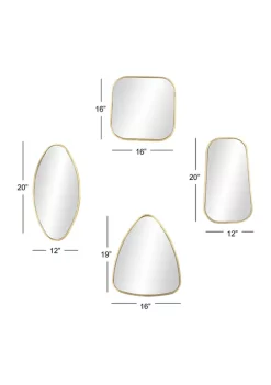 Flash Sale 🎉 Glam Wood Wall Mirror - Set of 4 by Monroe Lane 🔔 -Monroe Lane Sales Belk 12861