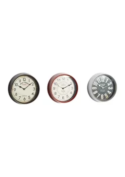 Cheapest 🌟 Traditional Metal Wall Clock - Set of 3 by Monroe Lane 🎉
