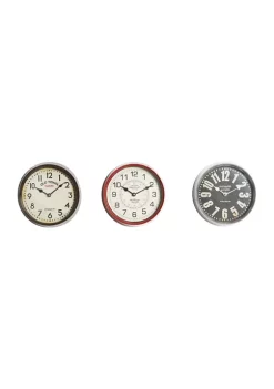 Cheapest 🌟 Traditional Metal Wall Clock - Set of 3 by Monroe Lane 🎉 -Monroe Lane Sales Belk 12868
