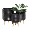 Discount 👏 Contemporary Magnesium Oxide Planter - Set of 3 by Monroe Lane ✨