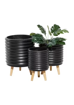 Discount 👏 Contemporary Magnesium Oxide Planter - Set of 3 by Monroe Lane ✨ -Monroe Lane Sales Belk 12899