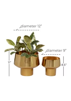 Outlet 👏 Glam Metal Planter - Set of 2 by Monroe Lane 🥰 -Monroe Lane Sales Belk 12927