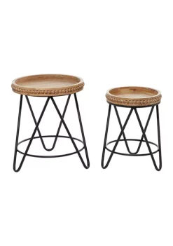 Budget 👏 Modern Metal Accent Table - Set of 2 by Monroe Lane 🥰
