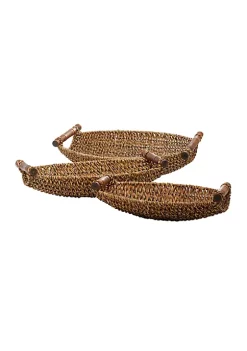 New ✨ Coastal Metal Storage Basket - Set of 3 by Monroe Lane 🎁 -Monroe Lane Sales Belk 1298