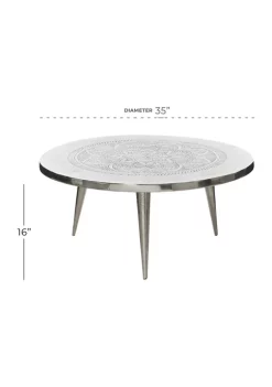 Outlet 🛒 Traditional Aluminum Coffee Table by Monroe Lane ❤️ -Monroe Lane Sales Belk 12994