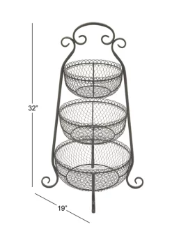Outlet ✨ Farmhouse Metal Tiered Server by Monroe Lane 😀 -Monroe Lane Sales Belk 13008