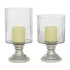Budget 👏 Vintage Glass Hurricane Lamp - Set of 2 by Monroe Lane 🔥