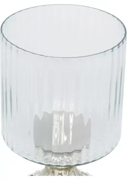 Budget 👏 Vintage Glass Hurricane Lamp - Set of 2 by Monroe Lane 🔥 -Monroe Lane Sales Belk 13015