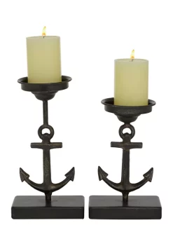 Promo ✨ Coastal Metal Candle Holder - Set of 2 by Monroe Lane 💯 -Monroe Lane Sales Belk 13037