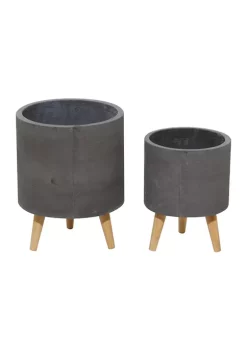 Wholesale 👏 Contemporary Ceramic Planter - Set of 2 by Monroe Lane 🧨 -Monroe Lane Sales Belk 13048