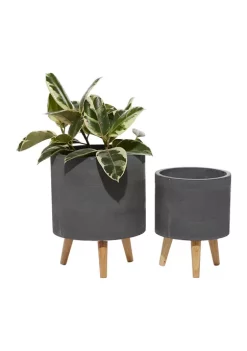 Wholesale 👏 Contemporary Ceramic Planter - Set of 2 by Monroe Lane 🧨 -Monroe Lane Sales Belk 13049
