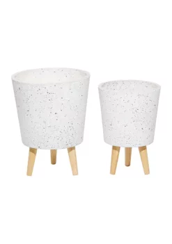 Hot Sale 👏 Contemporary Magnesium Oxide Planter - Set of 2 by Monroe Lane 🔥 -Monroe Lane Sales Belk 13060