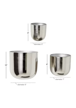Best reviews of 🎉 Contemporary Metal Planter - Set of 3 by Monroe Lane 🧨 -Monroe Lane Sales Belk 13101