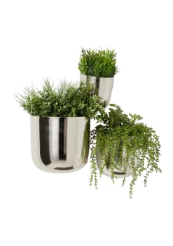 Best reviews of 🎉 Contemporary Metal Planter - Set of 3 by Monroe Lane 🧨 -Monroe Lane Sales Belk 13103