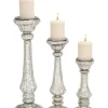 Promo 🤩 Traditional Glass Candle Holder - Set of 3 by Monroe Lane 🔔