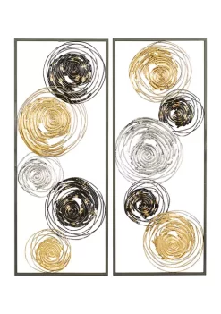 Best reviews of 🔥 Contemporary Metal Wall Decor - Set of 2 by Monroe Lane 😉 -Monroe Lane Sales Belk 13221