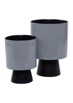 Best deal 🛒 Modern Metal Planter - Set of 2 by Monroe Lane 😍 -Monroe Lane Sales Belk 13277