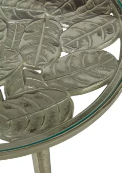 Promo ❤️ Contemporary Aluminum Accent Table by Monroe Lane 😍 -Monroe Lane Sales Belk 13296