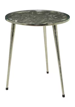 Promo ❤️ Contemporary Aluminum Accent Table by Monroe Lane 😍 -Monroe Lane Sales Belk 13297