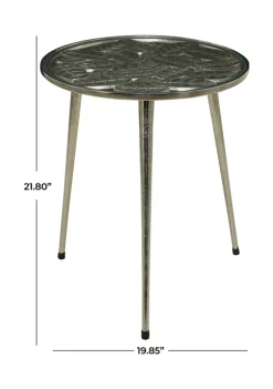 Promo ❤️ Contemporary Aluminum Accent Table by Monroe Lane 😍 -Monroe Lane Sales Belk 13298