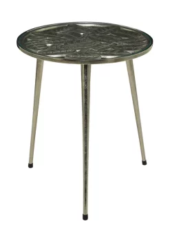 Promo ❤️ Contemporary Aluminum Accent Table by Monroe Lane 😍 -Monroe Lane Sales Belk 13299