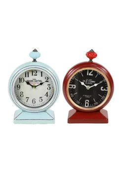 Coupon 😍 Vintage Metal Clock - Set of 2 by Monroe Lane 😉