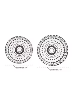 Best Sale ✔️ Eclectic Ceramic Wall Decor - Set of 2 by Monroe Lane 😍 -Monroe Lane Sales Belk 13365