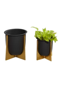 New ⭐ Glam Metal Planter - Set of 2 by Monroe Lane 🔥