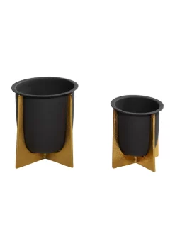 New ⭐ Glam Metal Planter - Set of 2 by Monroe Lane 🔥 -Monroe Lane Sales Belk 13390
