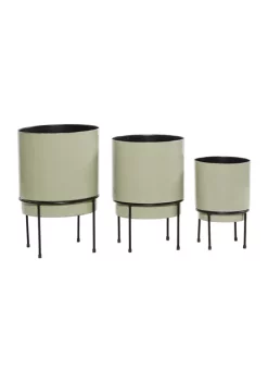Cheap 🥰 Contemporary Metal Planter - Set of 3 by Monroe Lane ⭐ -Monroe Lane Sales Belk 13397
