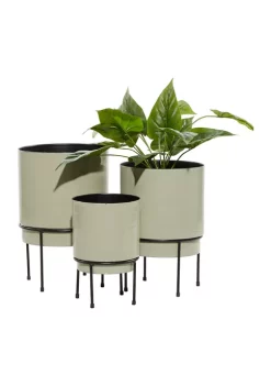 Cheap 🥰 Contemporary Metal Planter - Set of 3 by Monroe Lane ⭐ -Monroe Lane Sales Belk 13398