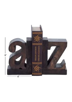 Budget 🎁 Traditional Mango Wood Bookends - Set of 2 by Monroe Lane 🥰 -Monroe Lane Sales Belk 13430