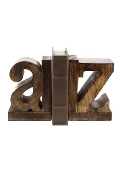 Budget 🎁 Traditional Mango Wood Bookends - Set of 2 by Monroe Lane 🥰 -Monroe Lane Sales Belk 13431