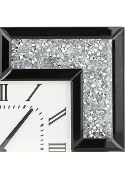 Discount 🛒 Glam Wood Wall Clock by Monroe Lane 🔔 -Monroe Lane Sales Belk 13448