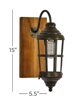Cheapest 🛒 Industrial Metal Wall Sconce by Monroe Lane 🔥 -Monroe Lane Sales Belk 13469