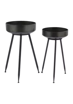 Discount 🎉 Modern Metal Planter - Set of 2 by Monroe Lane 🛒 -Monroe Lane Sales Belk 1348