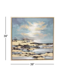 Outlet 🥰 Contemporary Wood Framed Wall Art by Monroe Lane ❤️ -Monroe Lane Sales Belk 13525