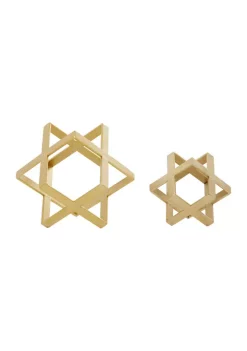 Budget 👏 Glam Metal Sculpture - Set of 2 by Monroe Lane 💯 -Monroe Lane Sales Belk 13532