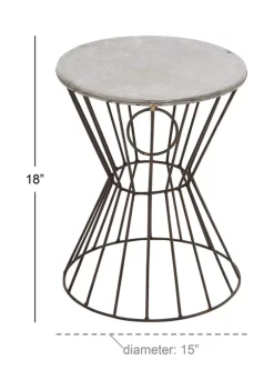 Promo ⭐ Farmhouse Metal Accent Table by Monroe Lane 😀 -Monroe Lane Sales Belk 13542